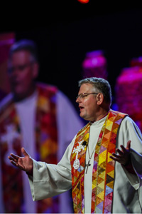 Bishop Christian Alsted preaches at the May 12 morning worship at the United Methodist 2016 General Conference in Portland, Ore. Photo by Maile Bradfield, UMNS