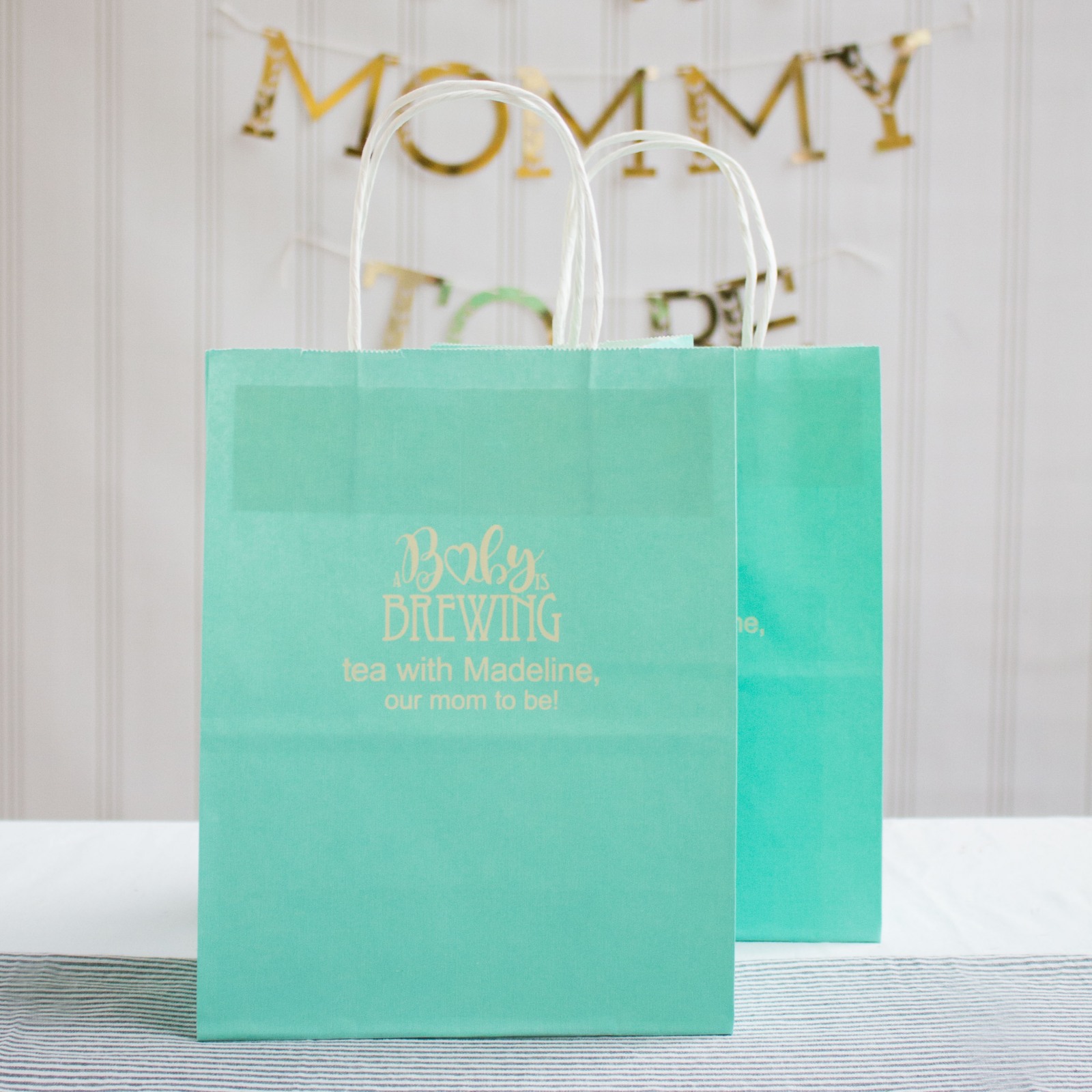 Personalized Baby is Brewing Gift Bags