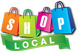 Shop Local shopping bags image with banner