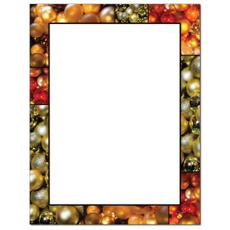 Christmas Baubles Letterhead - 25 pack