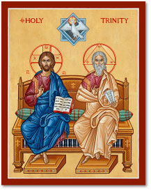 Holy Trinity Icon - Father Son and Holy Spirit