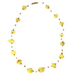 Masai Bead Floating Stone Necklace in Yellow