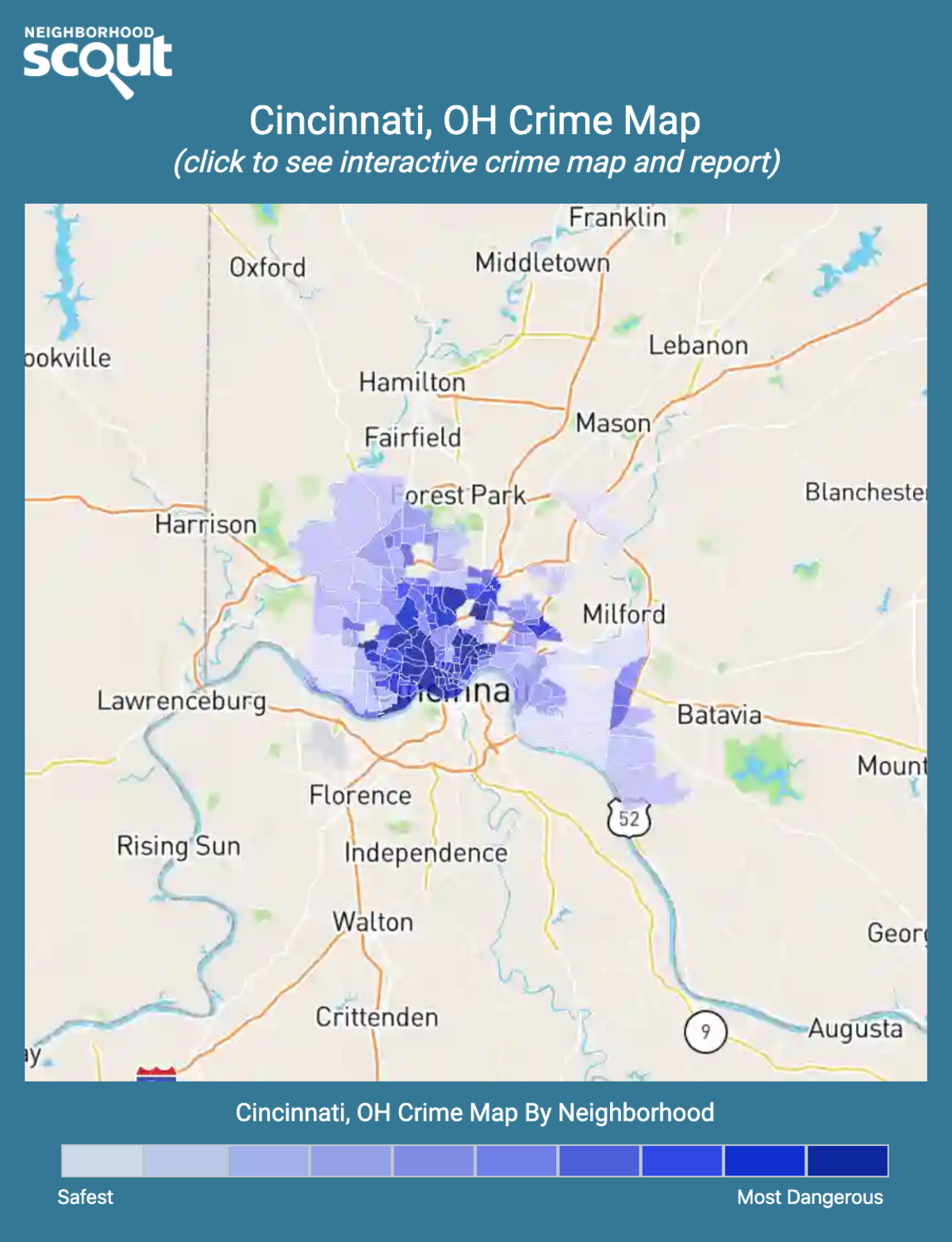 Cincinnati, Ohio crime map