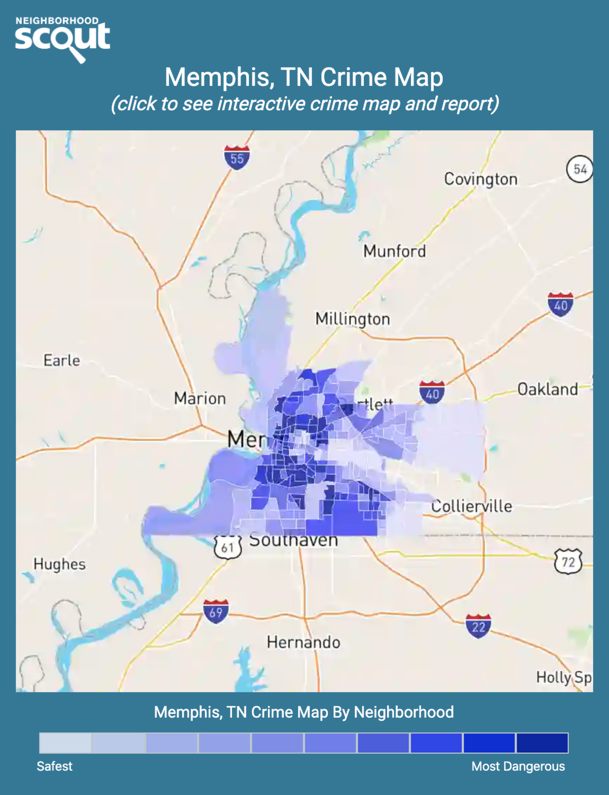 Memphis, Tennessee crime map