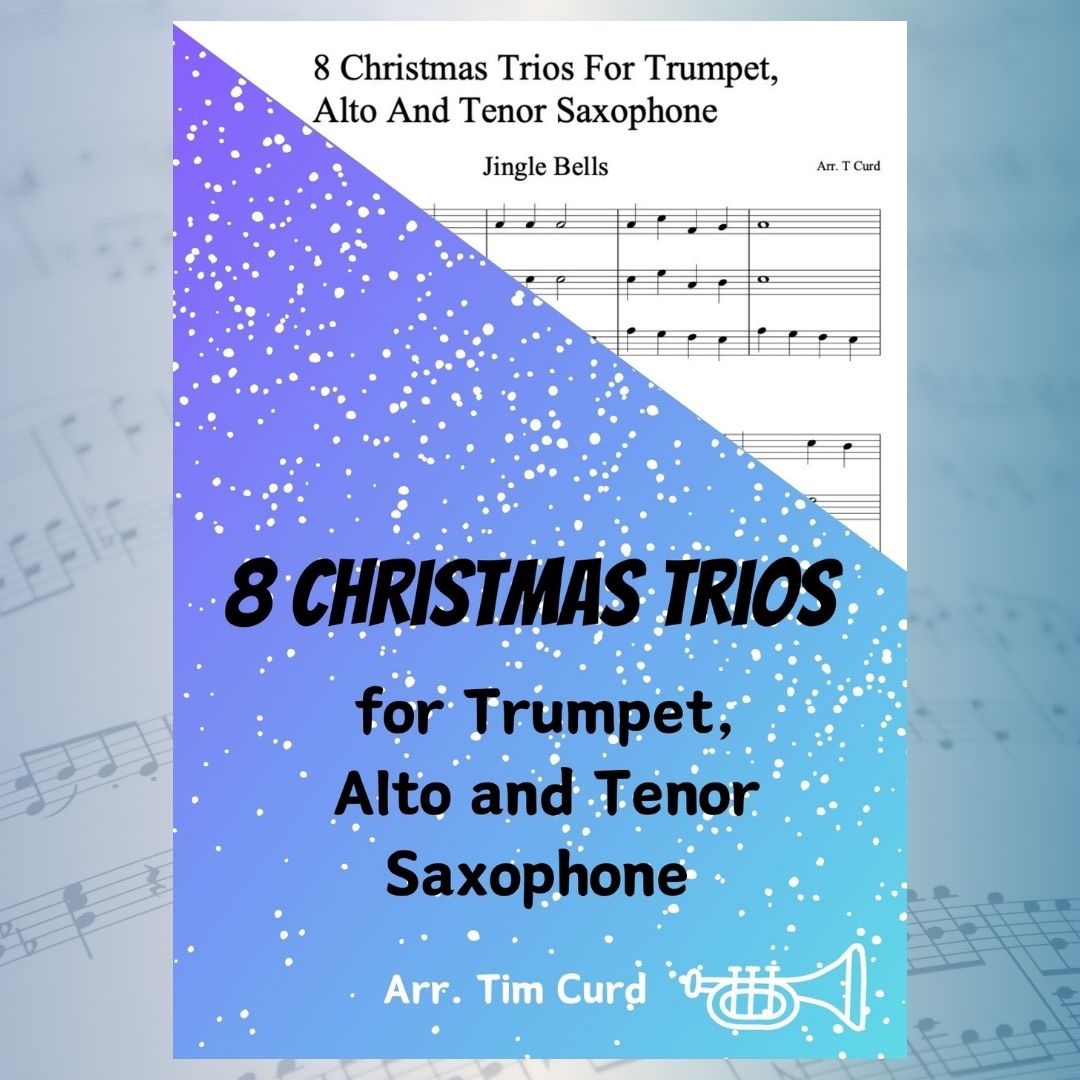 Cover Art for "8 Christmas Trios for Trumpet, Alto and Tenor Saxophone (arr. Tim Curd.)" by trad.