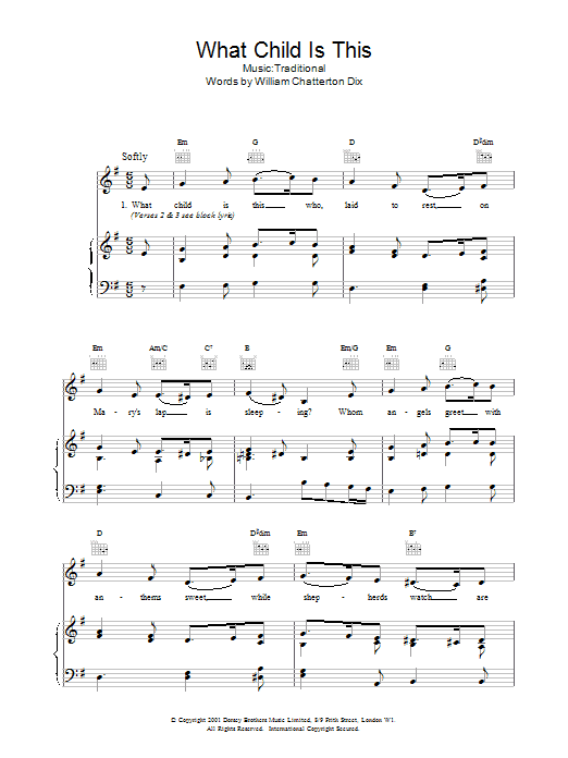 What Child Is This? Digital Sheet Music