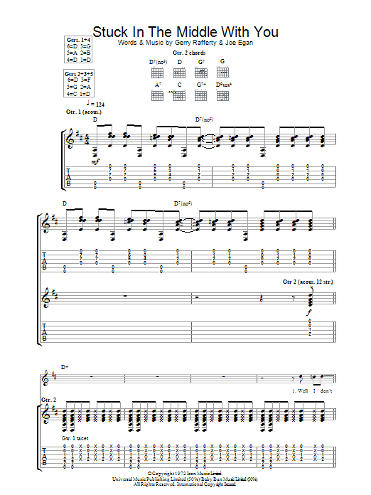 Stuck In The Middle With You Digital Sheet Music