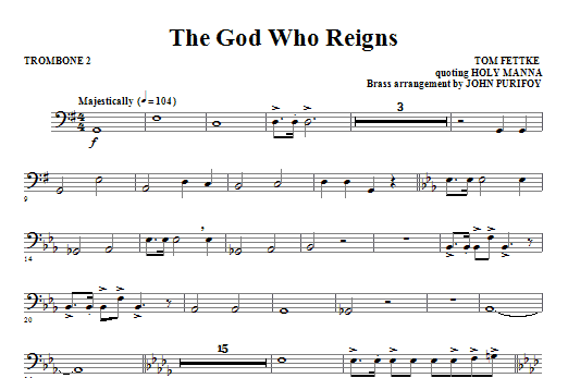 The God Who Reigns - Trombone 2 Digital Sheet Music