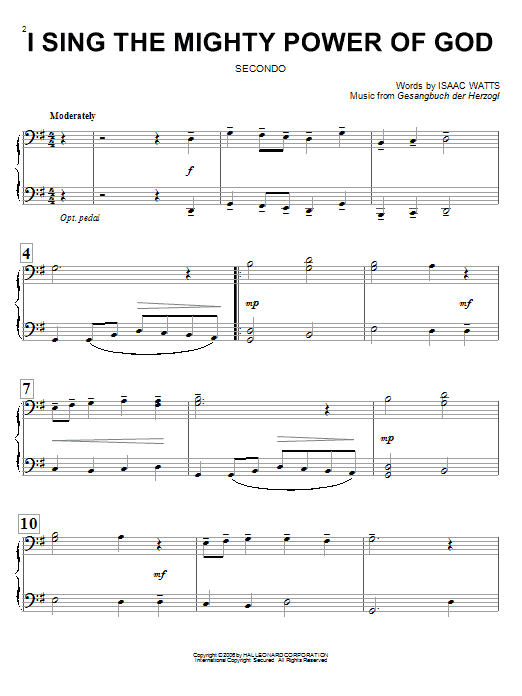 I Sing The Mighty Power Of God Digital Sheet Music