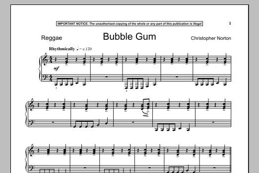 Bubble Gum Digital Sheet Music