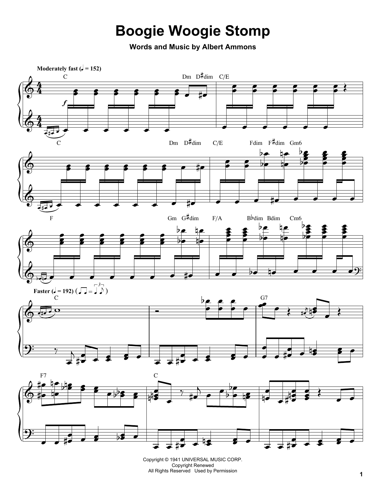 Boogie Woogie Stomp Digital Sheet Music