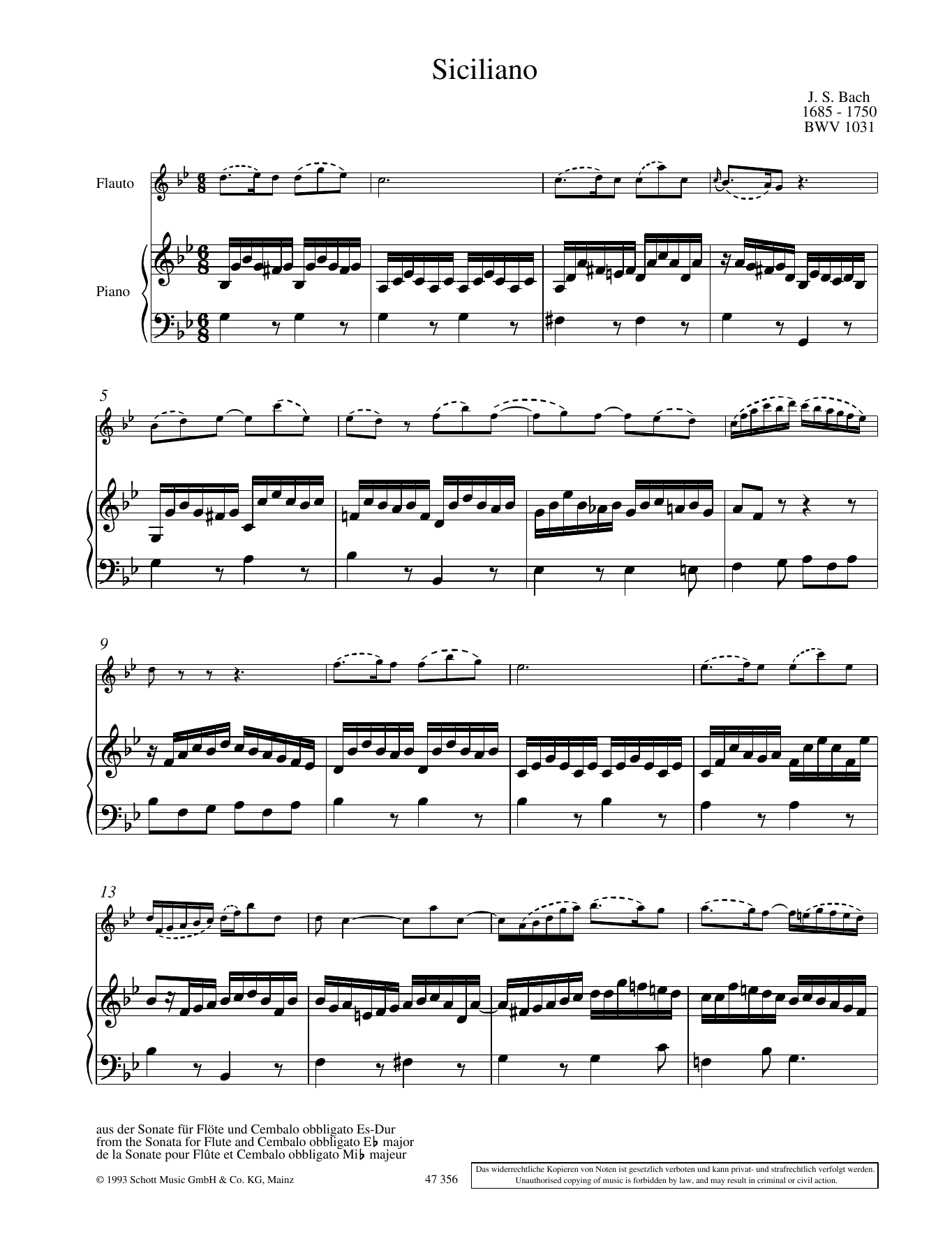 Siciliano Digital Sheet Music