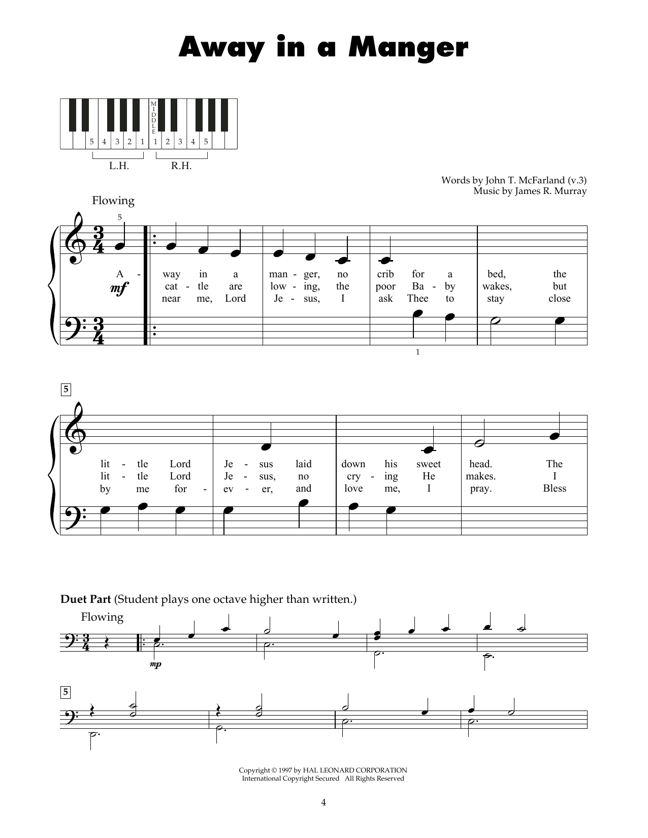 Away In A Manger Digital Sheet Music