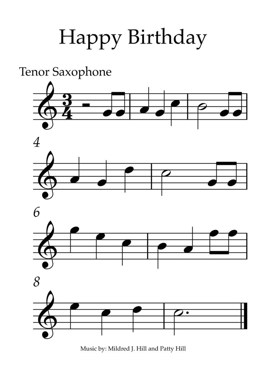 Happy Birthday - Tenor Saxophone (arr. Juan Arce) Digitale Noten