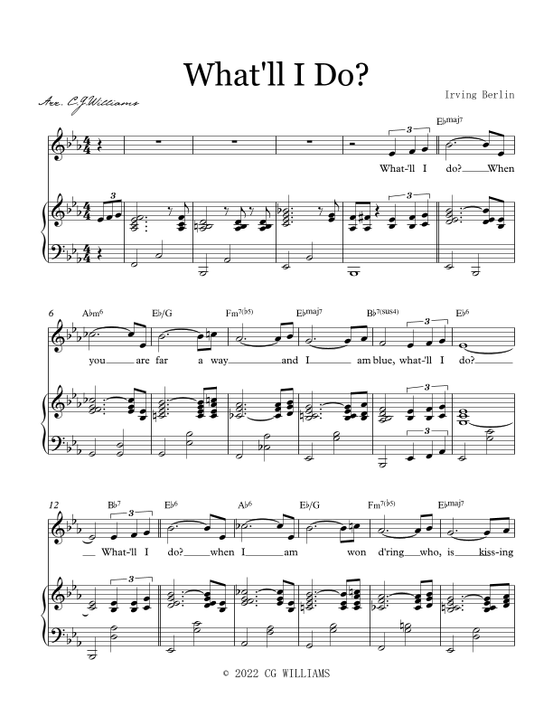 What'll I Do? (arr. Christopher Williams) Digital Sheet Music