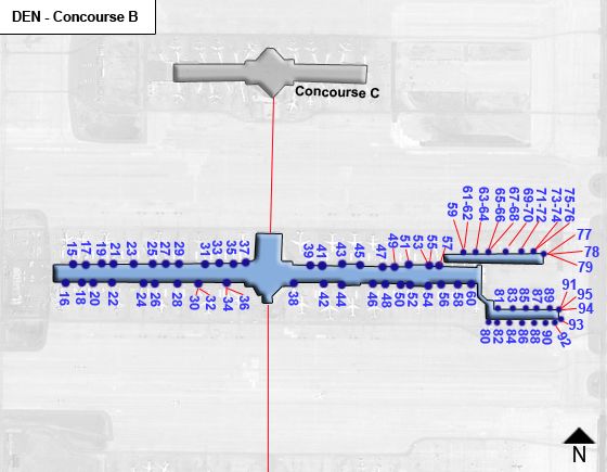 Denver Airport Interactive Map image.