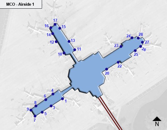 Orlando Airport MCO Airside C Map