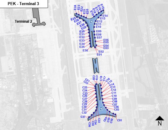 Beijing Capital Airport PEK Terminal 3 Map