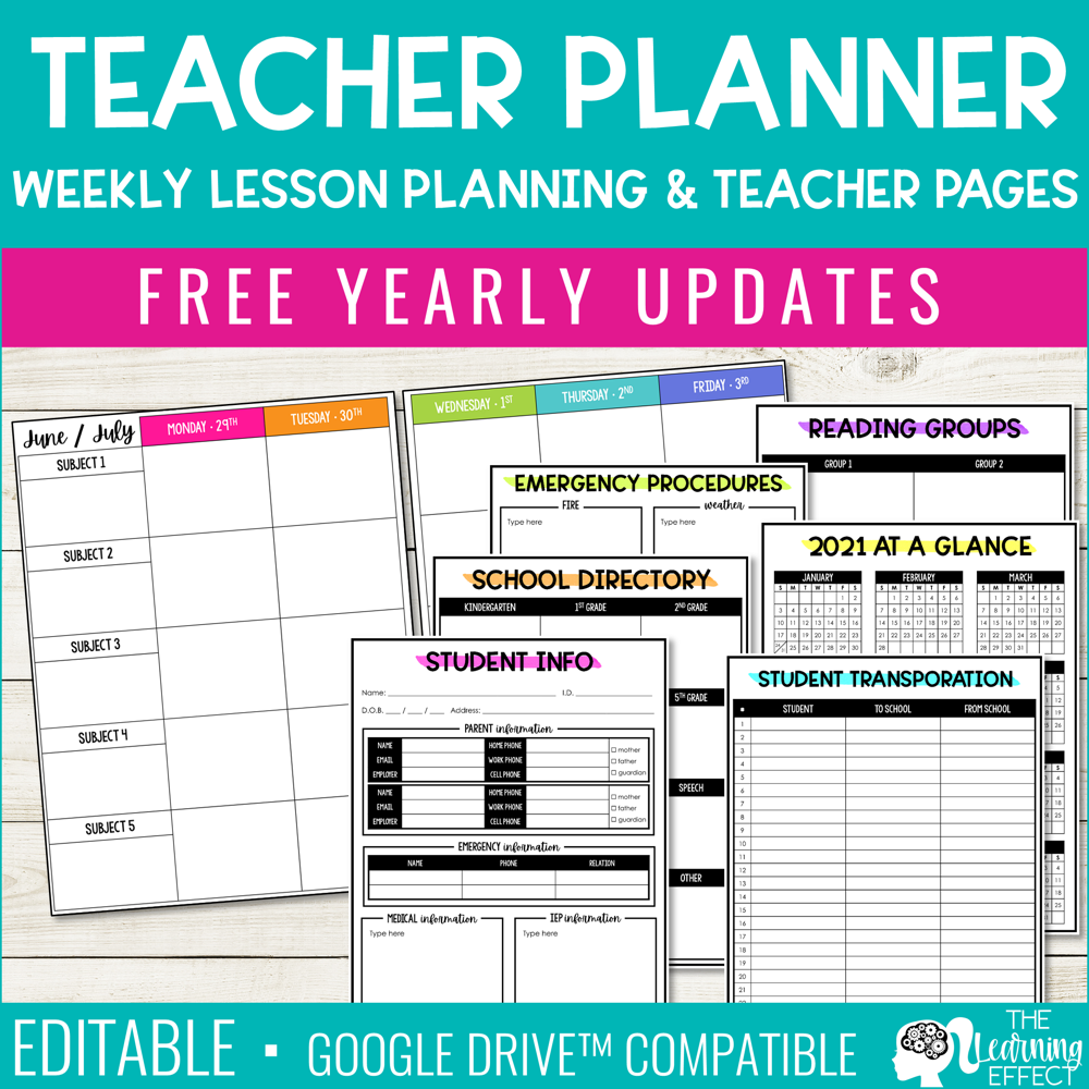 Editable Weekly Lesson Plan Template Database - Vrogue