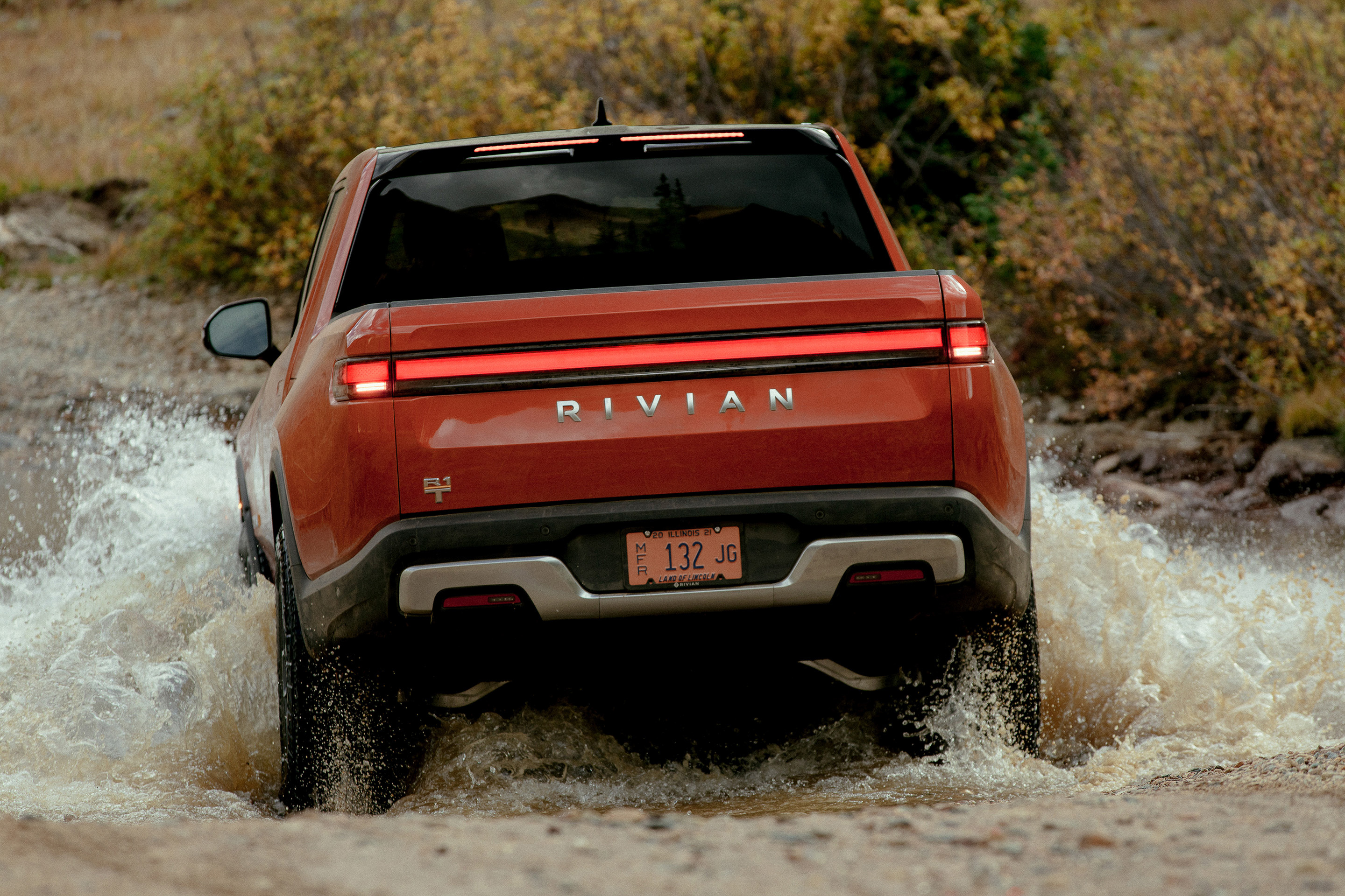 Rivian fording water