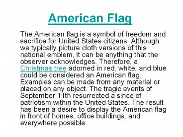 PPT – American Flag PowerPoint presentation | free to view - id: 37fc81 ...