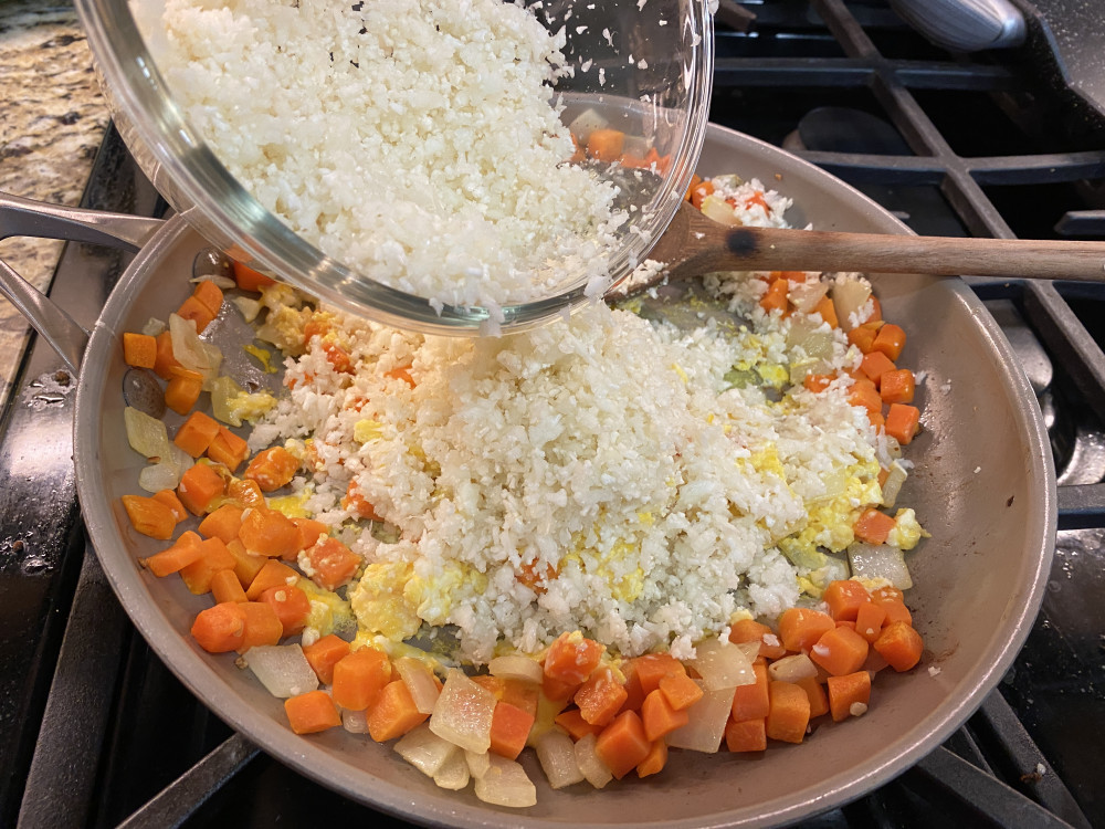 easy low carb cauliflower fried rice