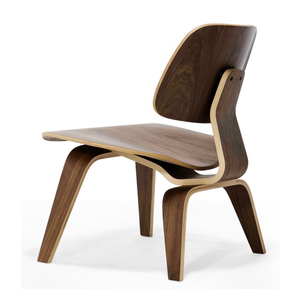 Plywood Lounge Chair with Wood Legs image.