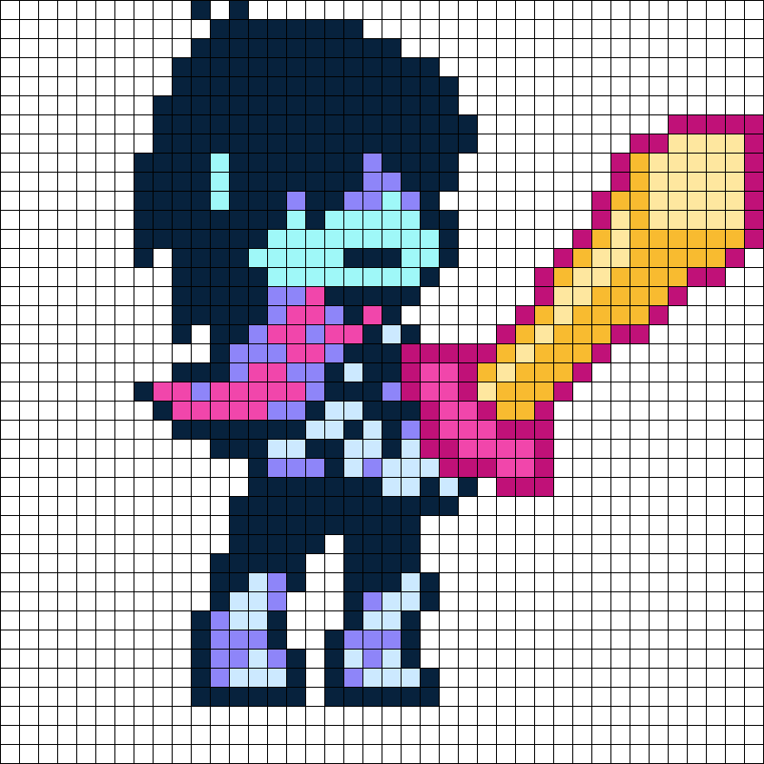 Nurse Kris Deltarune Perler Bead Pattern Bead Sprite Pixel Art | Images ...