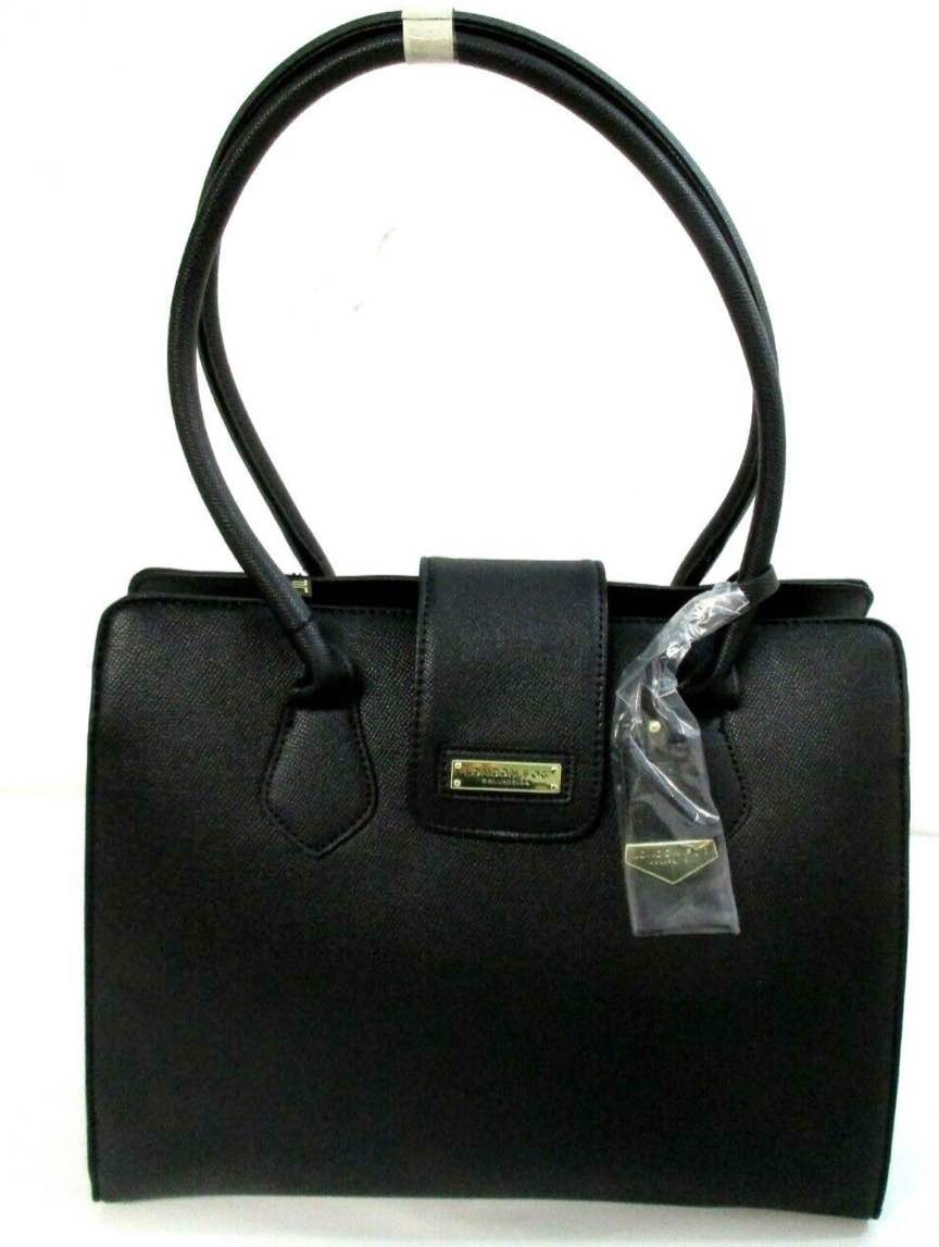 LONDON Fog Collection Black Simonne Satchel Purse, Handbag LFS21109