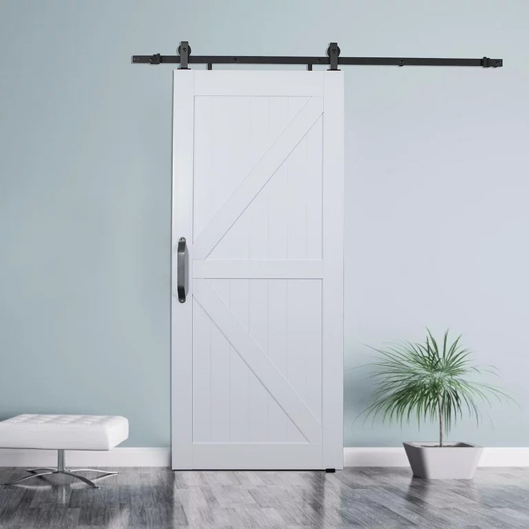 HK Shape Barn Door, White 