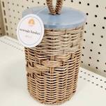 Wicker Storage Canister/Basket with Lid, Case Pack Of 12