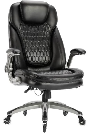 COLAMY Black Ergonomic High Back Office Chair Thickened Headrest & Cushion Model.6686