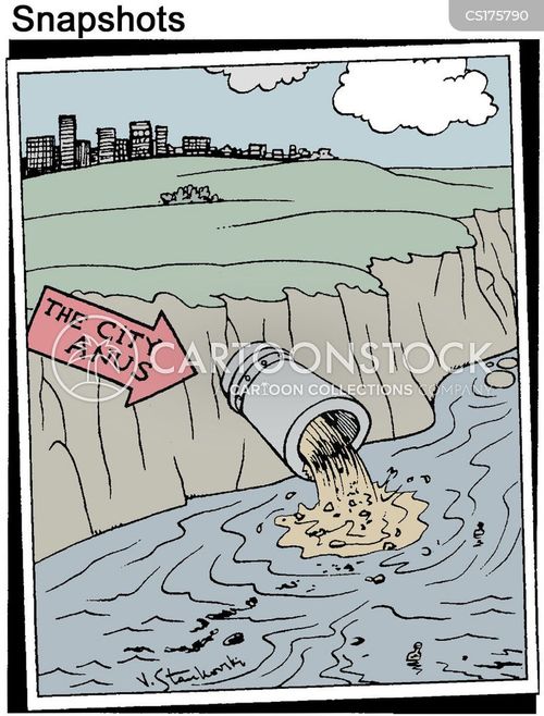 Water Pollution Cartoons : Pollution Water Van Arend Dam ...