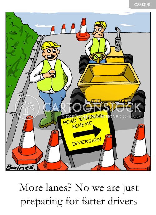 Road Widening Cartoons and Comics - funny pictures from CartoonStock