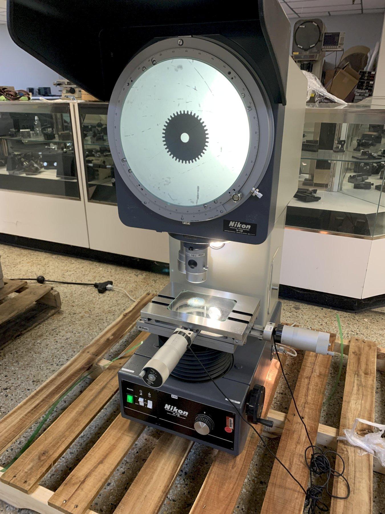 Nikon Model V12 Vertical Beam Bench Top Optical Comparator