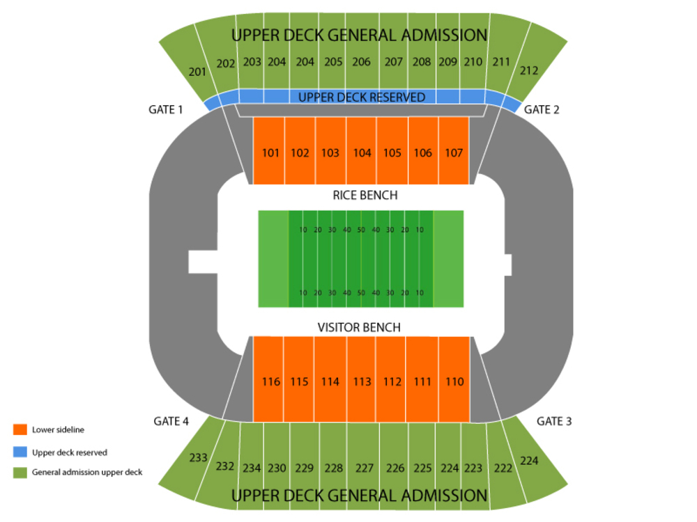 Rice Stadium Seating Chart | Cheap Tickets ASAP