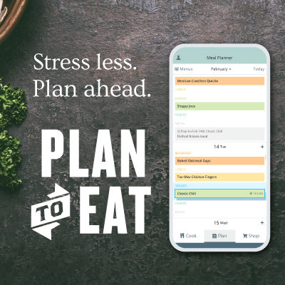 Simple Meal Planning - Plan to Eat