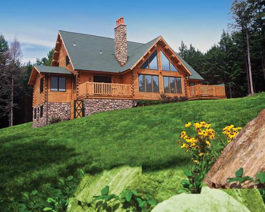 Norfolk Log Home Plan by Ward Cedar Homes