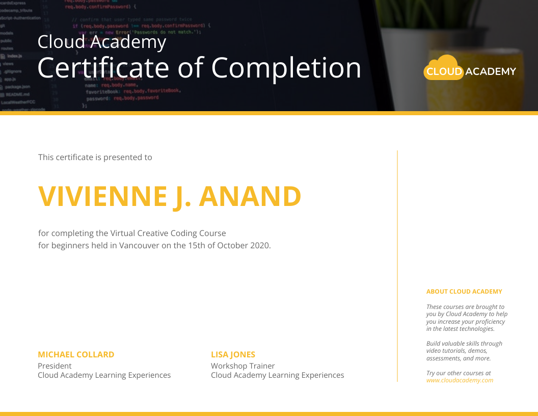 Technology Certificate Template