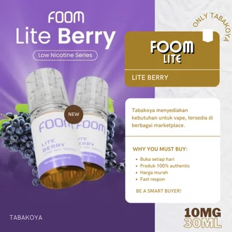 FOOM LITE BERRY LOW NIC LIQUID 10MG 30ML FRUITY SERIES BY FOOMLAB