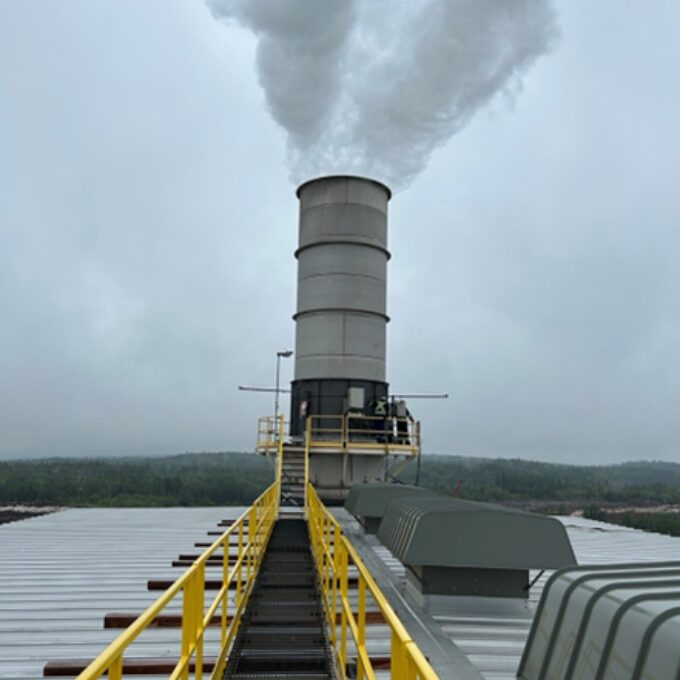 Figure 1. Example of channelled discharge - Chimney