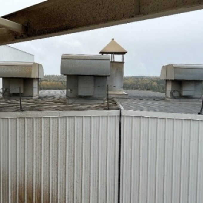 Figure 2. Example of channelled discharge – Roof vents