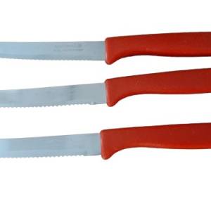 Martinazzo Set Of Steak Knife 3 Pcs Red