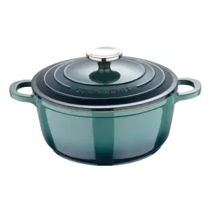 Bergner Bg-36101-gr Casserole 24x11cm Cast Alu Ind W/lid Excalibur Green