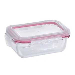 Bergner Bg-25023-rd Food Container 370ml High Borosilicate Glass