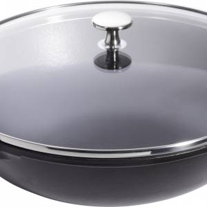 Staub Small Wok 30 cm black cast iron