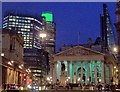 TQ3281 : The Royal Exchange by night by Len Williams