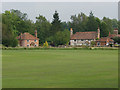 TQ0045 : Bramley cricket pitch by Alan Hunt