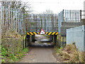 TQ3488 : Very low railway bridge on Coppermill Lane by Robin Webster