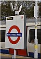 TQ1687 : Northwick Park Underground Station sign by N Chadwick